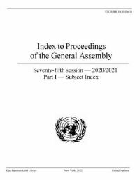 Book Cover for Index to Proceedings of the General Assembly 2020/2021. Part I Subject Index by United Nations