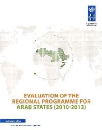 Book Cover for Evaluation of the Regional Programme for Arab States (2010-2013) by United Nations Development Programme