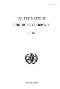 Book Cover for United Nations Juridical Yearbook 2016 by United Nations Office of Legal Affairs