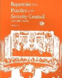 Book Cover for Repertoire of the Practice of the Security Council by United Nations