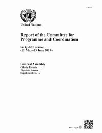 Book Cover for Report of the Committee for Programme and Coordination by United Nations Department for General Assembly and Conference Management