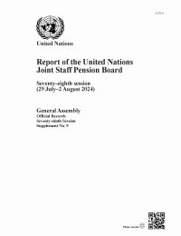Book Cover for Report of the United Nations Joint Staff Pension Board by United Nations Department for General Assembly and Conference Management