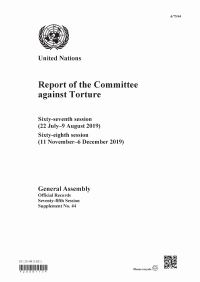Book Cover for Report of the Committee Against Torture by United Nations Office of the High Commissioner for Human Rights