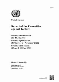 Book Cover for Report of the Committee Against Torture by United Nations