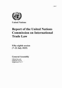 Book Cover for Report of the United Nations Commission on International Trade Law by United Nations
