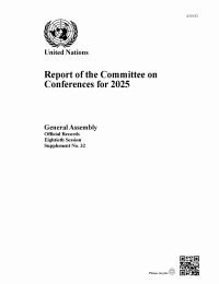 Book Cover for Report of the Committee on Conferences for 2025 by United Nations