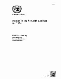 Book Cover for Report of the Security Council for 2024 by United Nations Department for General Assembly and Conference Management