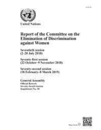 Book Cover for Report of the Committee on the Elimination of Discrimination Against Women, Seventy-Fourth Session by United Nations Department for General Assembly and Conference Management