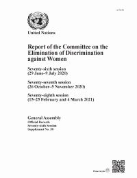 Book Cover for Report of the Committee on the Elimination of Discrimination Against Women, Seventy-Sixth Session by United Nations Department for General Assembly and Conference Management