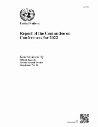 Book Cover for Report of the Committee on Conferences for 2022 by United Nations Department for General Assembly and Conference Management