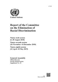 Book Cover for Report of the Committee on the Elimination of Racial Discrimination, Seventy-Fourth Session by United Nations Department for General Assembly and Conference Management