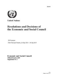 Book Cover for Resolutions and Decisions of the Economic and Social Council: 2019 Session by United Nations Department for General Assembly and Conference Management
