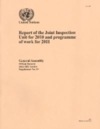 Book Cover for Report of the Joint Inspection Unit for 2010 and Programme of Work for 2011 by United Nations