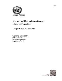 Book Cover for Report of the International Court of Justice by United Nations