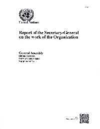 Book Cover for Report of the Secretary-General on the Work of the Organization by United Nations