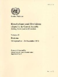 Book Cover for Resolutions and Decisions Adopted by the General Assembly During Its Sixty-Seventh Session: Volume II by United Nations Department of General Assembly Affairs and Conference Services
