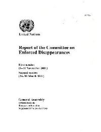 Book Cover for Report of the Committee on the Enforced Disappearances by United Nations Department of General Assembly Affairs and Conference Services