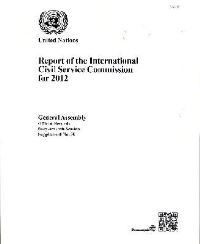 Book Cover for Report of the International Civil Service Commission for the Year 2012 by United Nations Department of General Assembly Affairs and Conference Services