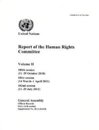 Book Cover for Report of the Human Rights Committee by Department of General Assembly Affairs and Conference Services United Nations