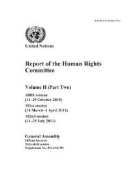 Book Cover for Report of the Human Rights Committee by Department of General Assembly Affairs and Conference Services United Nations