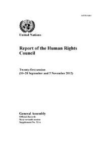 Book Cover for Report of the Human Rights Council by Department of General Assembly Affairs and Conference Services United Nations