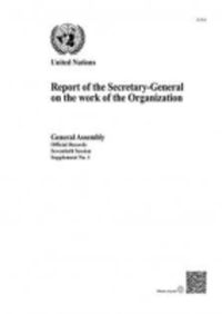 Book Cover for Report of the Secretary General on the Work of the Organization by United Nations