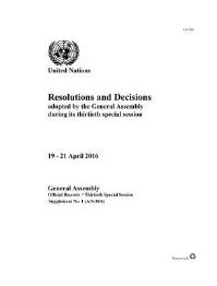 Book Cover for Resolutions and Decisions Adopted by the General Assembly During Its Thirtieth Special Session by United Nations, United Nations