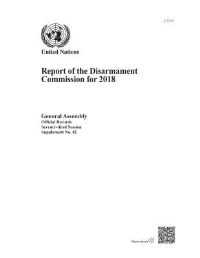 Book Cover for Report of the Disarmament Commission for 2018 by United Nations Department for General Assembly and Conference Management