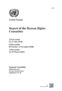Book Cover for Report of the Human Rights Committee by United Nations Office of the High Commissioner for Human Rights