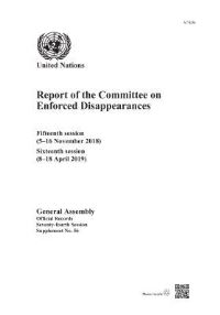 Book Cover for Report of the Committee on Enforced Disappearances by United Nations Department for General Assembly and Conference Management