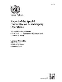 Book Cover for Report of the Special Committee on Peacekeeping Operations on the 2019 Substantive Session by United Nations Department of Peacekeeping Operations