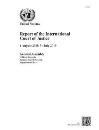 Book Cover for Report of the International Court of Justice by United Nations Department for General Assembly and Conference Management