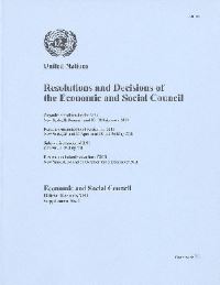 Book Cover for Resolutions and Decisions of the Economic and Social Council by United Nations