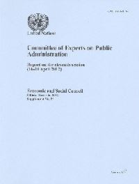 Book Cover for Committee of Experts on Public Administration by United Nations