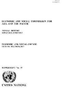 Book Cover for Annual Report of the Economic and Social Commission for Asia and the Pacific 2013 by Economic and Social Commission for Asia and the Pacific