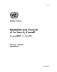 Book Cover for Resolutions and Decisions of the Security Council 2013-2014 by United Nations