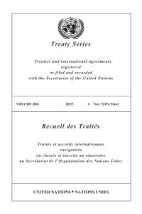 Book Cover for Treaty Series 3016 by 