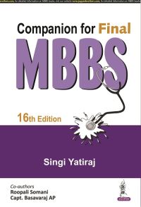 Book Cover for Companion for Final MBBS by Singi Yatiraj, Roopali Somani, Capt Basavaraj AP