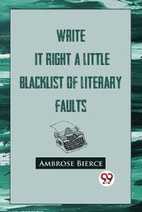 Book Cover for Write It Right by Ambrose Bierce