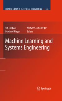 Book Cover for Machine Learning and Systems Engineering by SioIong Ao, Burghard B Rieger, Mahyar Amouzegar