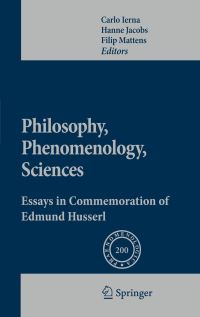 Book Cover for Philosophy, Phenomenology, Sciences by Carlo Ierna, Hanne Jacobs, Filip Mattens