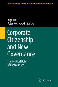 Book Cover for Corporate Citizenship and New Governance by Ingo Pies, Peter Koslowski