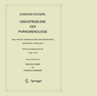 Book Cover for Grenzprobleme Der Phänomenologie by Edmund Husserl