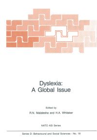 Book Cover for Dyslexia by Rattihalli N Malatesha, Harry Whitaker