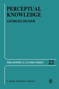Book Cover for Perceptual Knowledge by Georges Dicker
