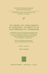 Book Cover for The Origins and Characteristics of Anabaptism / Les Debuts Et Les Caracteristiques De l'Anabaptisme by Marc Lienhard