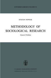 Book Cover for Methodology of Sociological Research by S Nowak