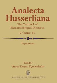 Book Cover for Ingardeniana by AnnaTeresa Tymieniecka