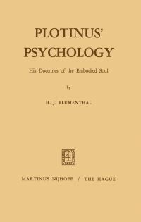 Book Cover for Plotinus' Psychology by HJ Blumenthal
