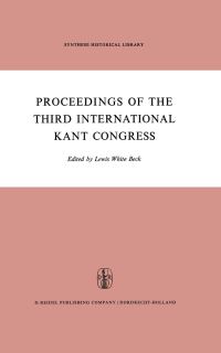 Book Cover for Proceedings of the Third International Kant Congress by LW Beck